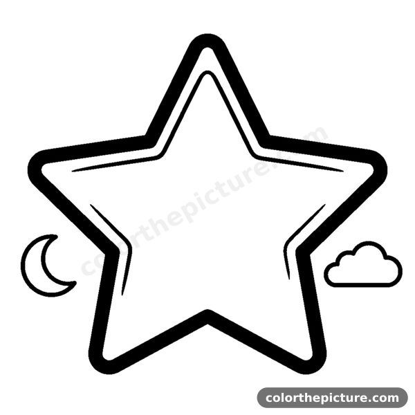 Big Shiny Star coloring page