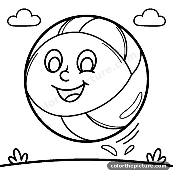 Big Bouncing Ball coloring page