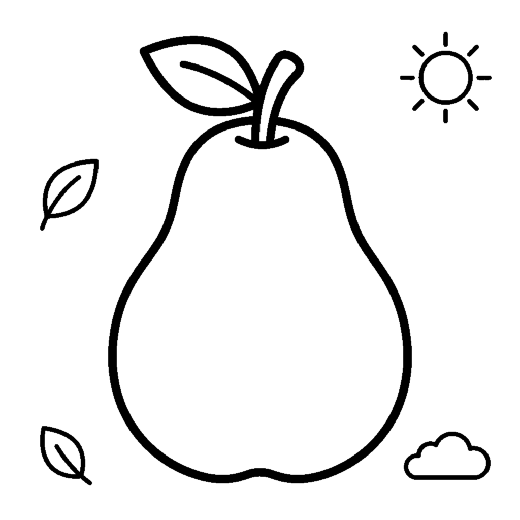 Giant Pear to Color coloring page
