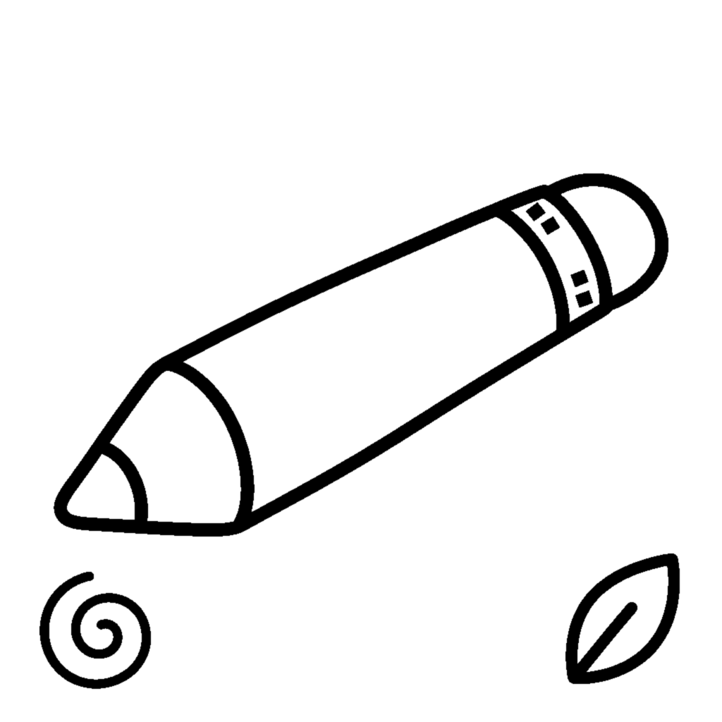 Pointy colored pencil coloring page