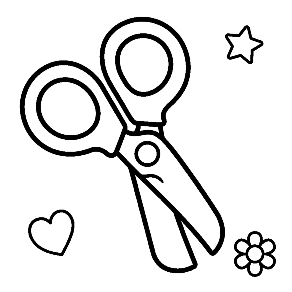 Safety scissors coloring page
