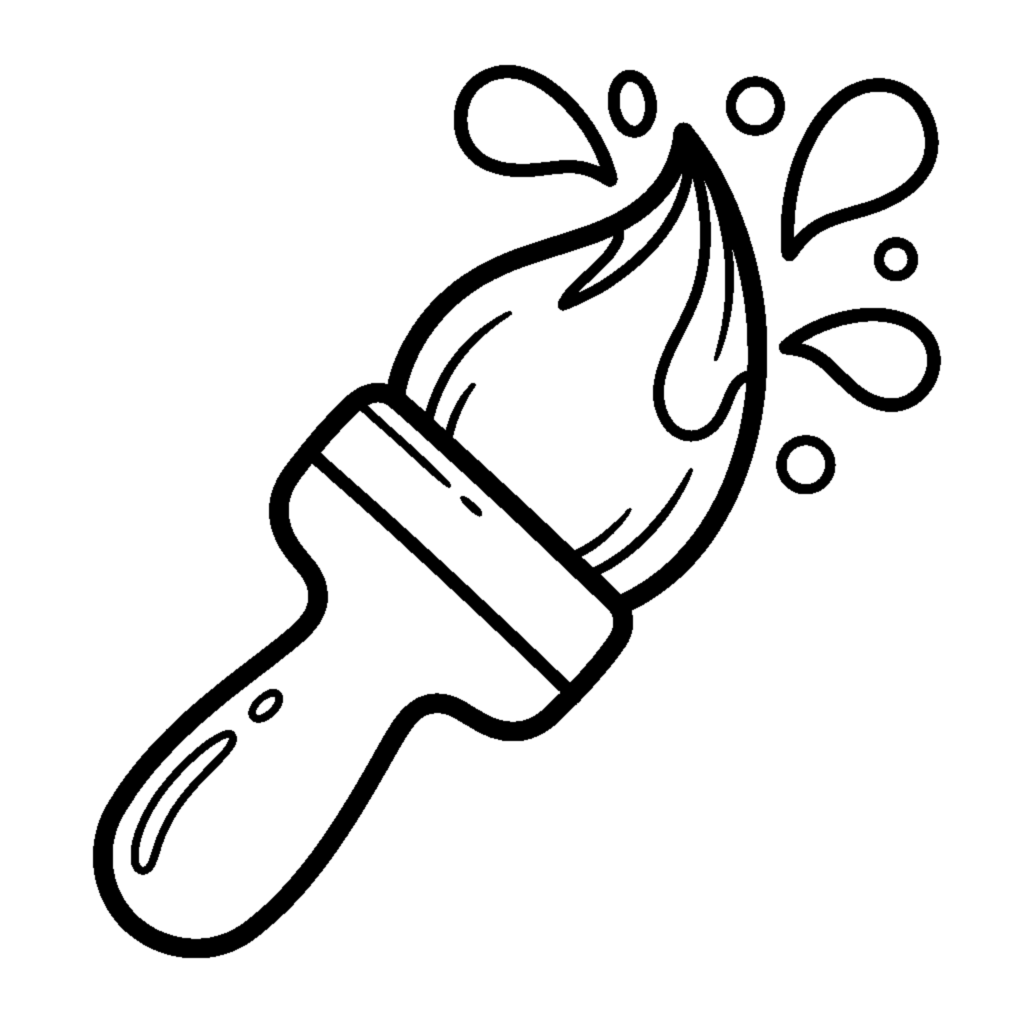 Big paintbrush coloring page