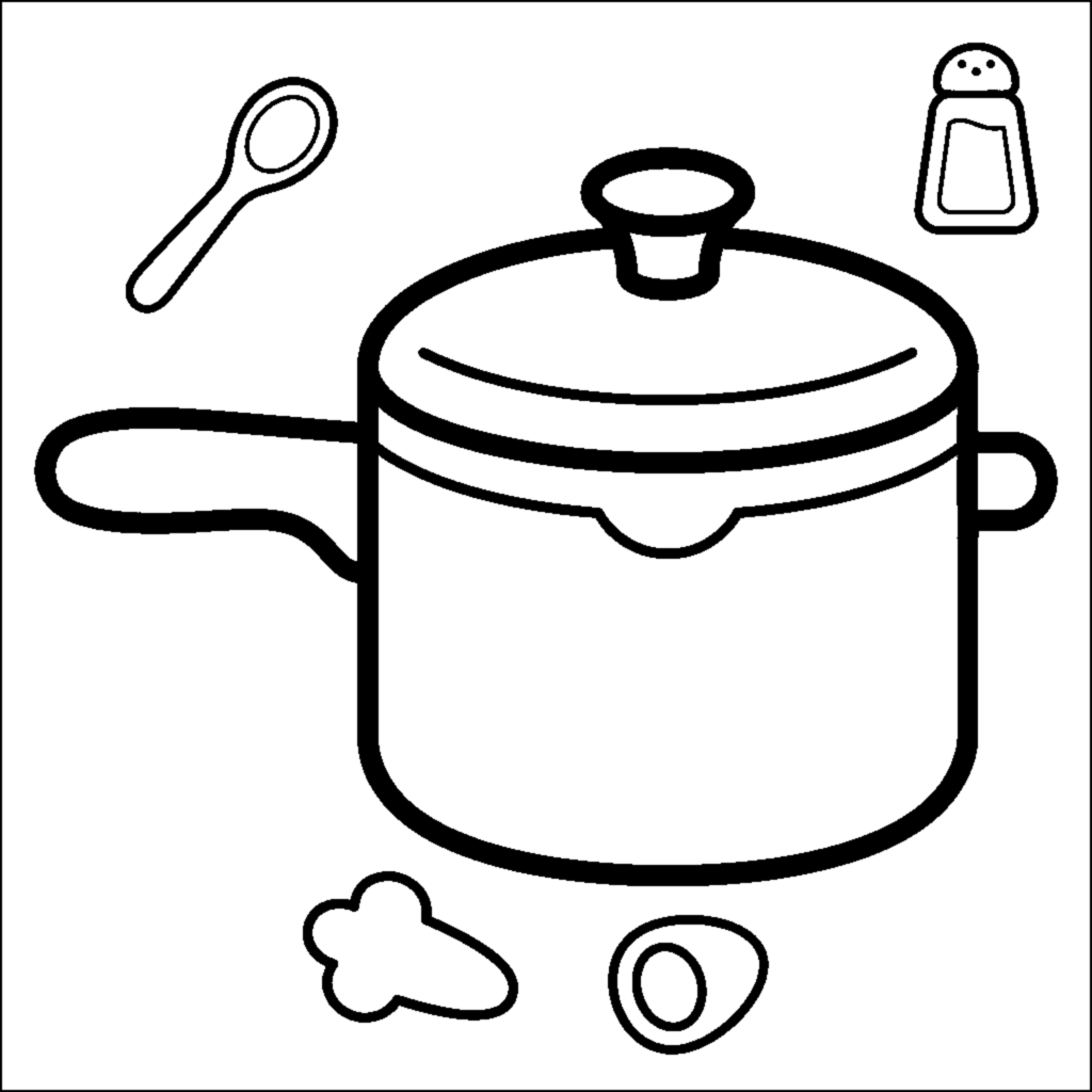 Little toy pot coloring page