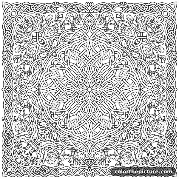 Celtic Knot Mandala coloring page