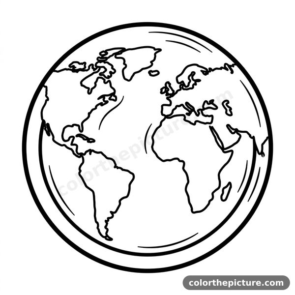Planet Earth Coloring Page