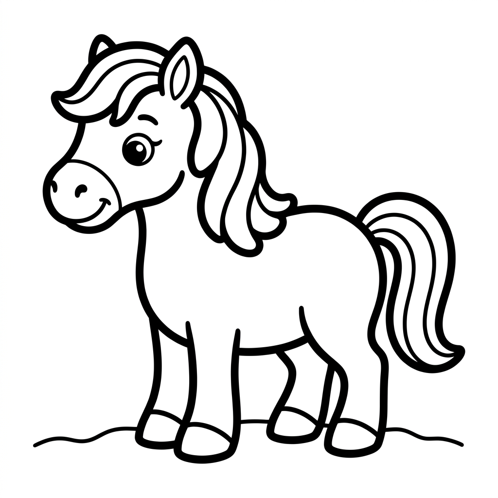 Cute Pony Coloring Page