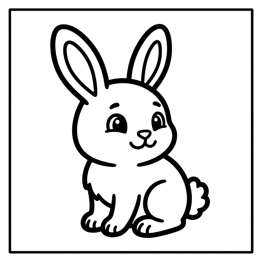 Cute Baby Rabbit Coloring Page