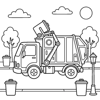 Garbage truck with a lifting arm