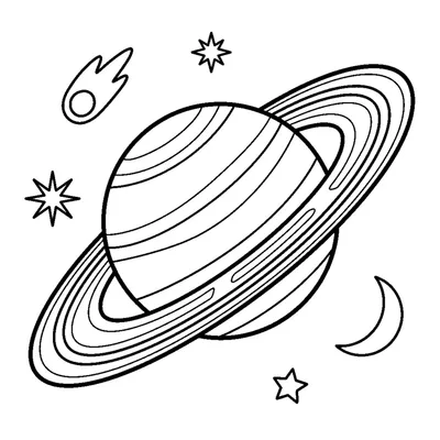 Planet Saturn with its rings