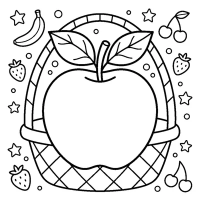 An apple with a leaf