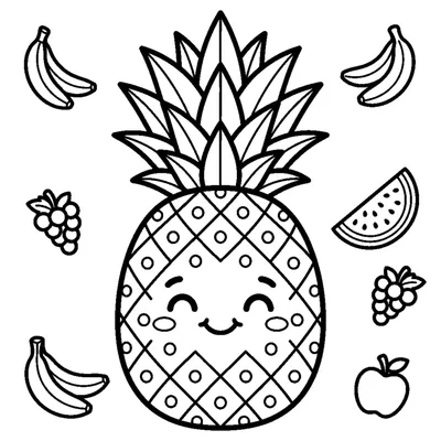 A pineapple with a spiky top