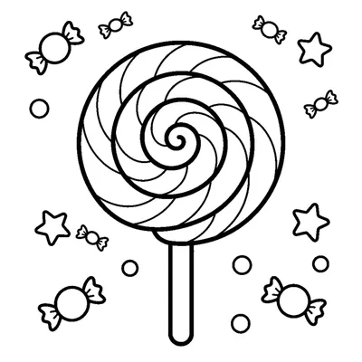 A swirl lollipop on a stick