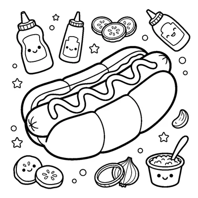 A hot dog in a bun