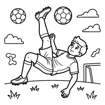 A player doing a bicycle kick in mid-air