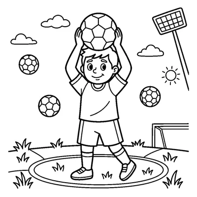 A player performing a throw-in with both hands