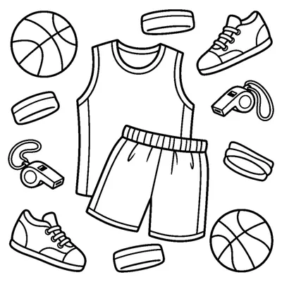 A folded basketball jersey and shorts laid out flat, plain with no numbers