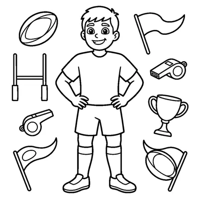 A player wearing a plain jersey, shorts, and long socks standing proudly