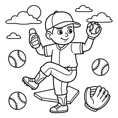 A generic pitcher winding up to throw a baseball