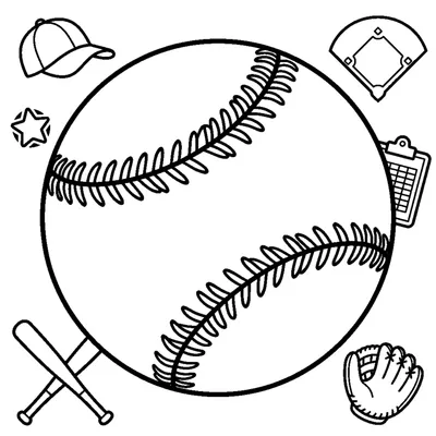 A single baseball with visible curved stitching lines