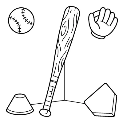 A wooden baseball bat leaning upright