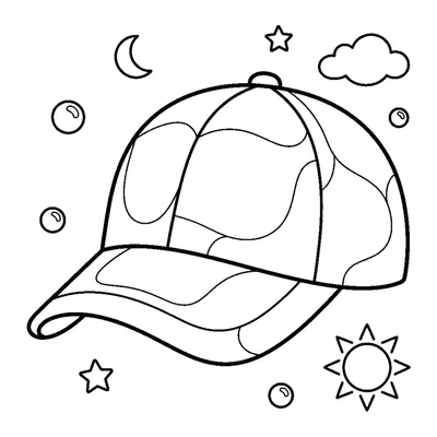 A blank baseball cap with a curved brim, no logo