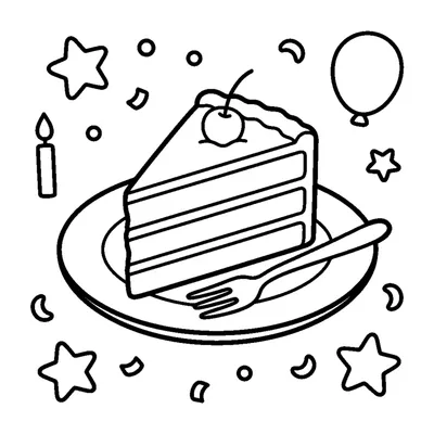 A slice of layered cake on a small plate with a fork