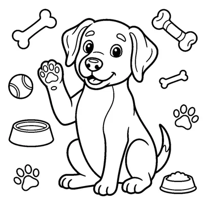 A dog giving a high-five with its paw