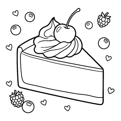 A wedge of cheesecake topped with swirled cream and a berry