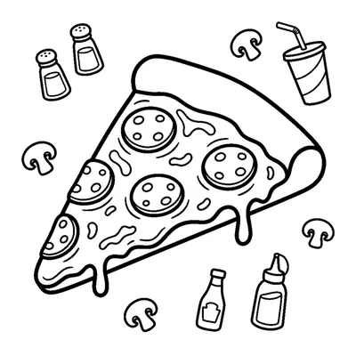 A single wide pizza slice with round pepperoni pieces and stretchy melted cheese
