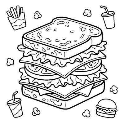 A tall triangle sandwich stacked with cheese, tomato, and leafy lettuce