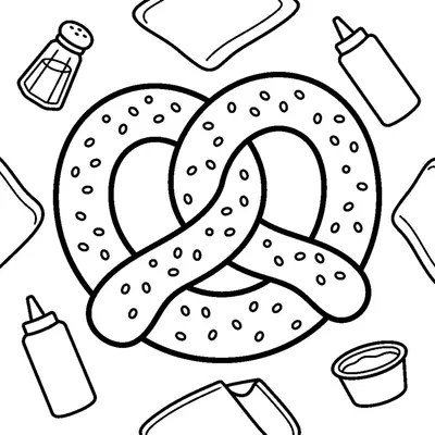 A twisted soft pretzel with a sprinkle of little salt dots