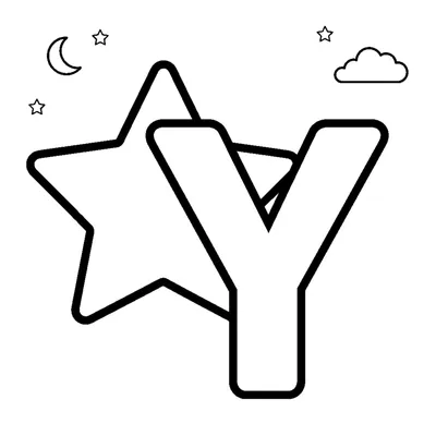 Letter Y and a twinkling Star