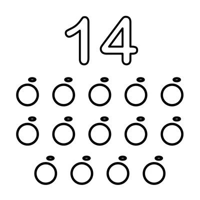 Number 14 and 14 sweet grapes
