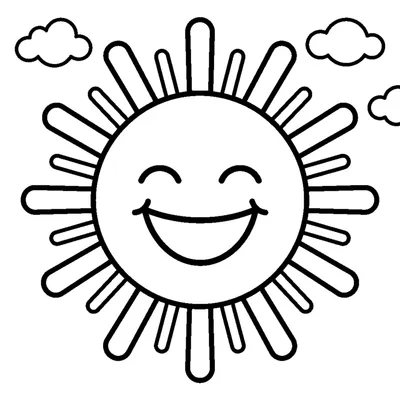 Big happy smiling sun