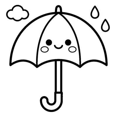 A cute umbrella with thick stripes