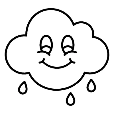 A soft, smiling, fluffy cloud