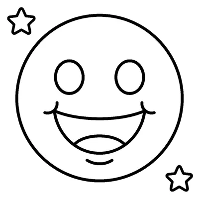 Big Happy Smiling Face - Thick Lined Emoji