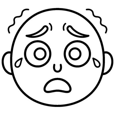 Scared Face Expression - Big Round Eyes
