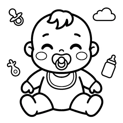 Cute Baby with a Pacifier