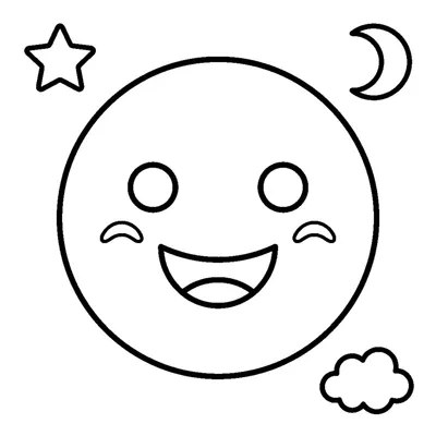 Smiling Big Circle, First Shape to Color