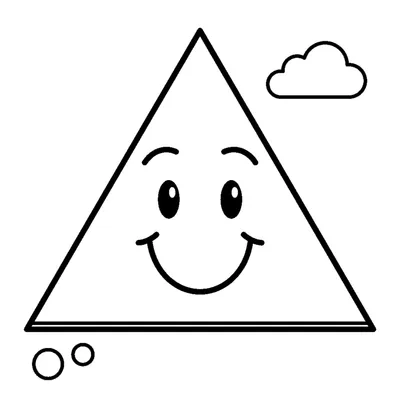 Happy Triangle with a Smiley Face