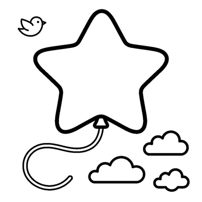 Flying Star-Shaped Balloon