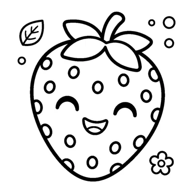 Big Cute Strawberry with Dots