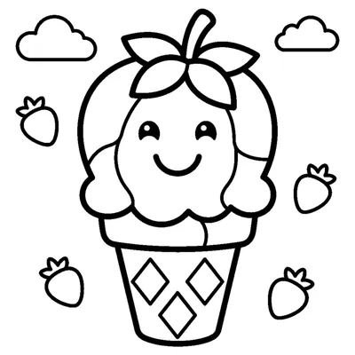 Big Smiling Ice Cream Cone