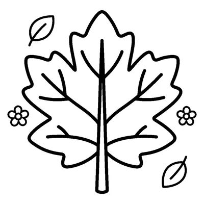 Big Leaf with Thick Lines