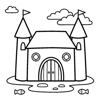Little princess castle with towers