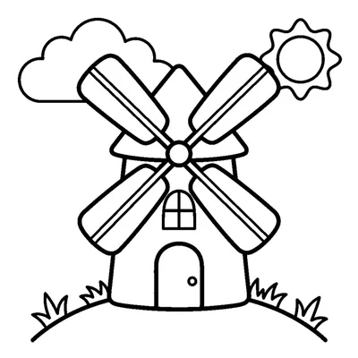 Tiny windmill with spinning sails