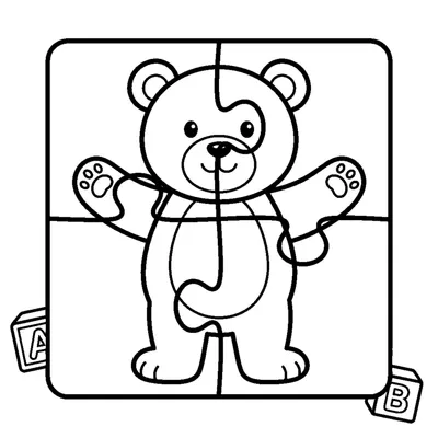 Simple puzzle with big pieces
