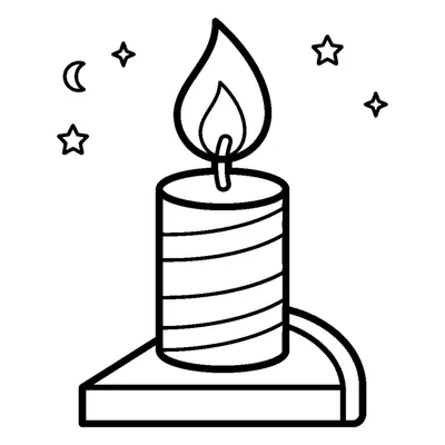 Birthday candle with a flame