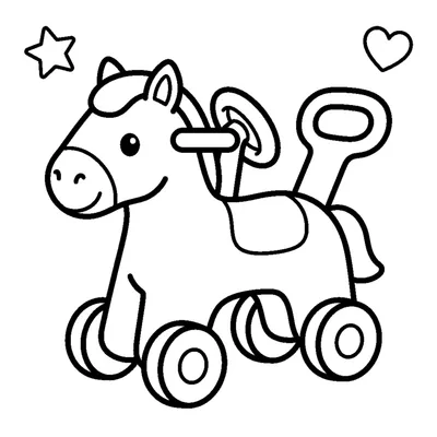 Push-along toy horse